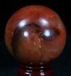 Deep Red Carnelian Agate Sphere #34223-1